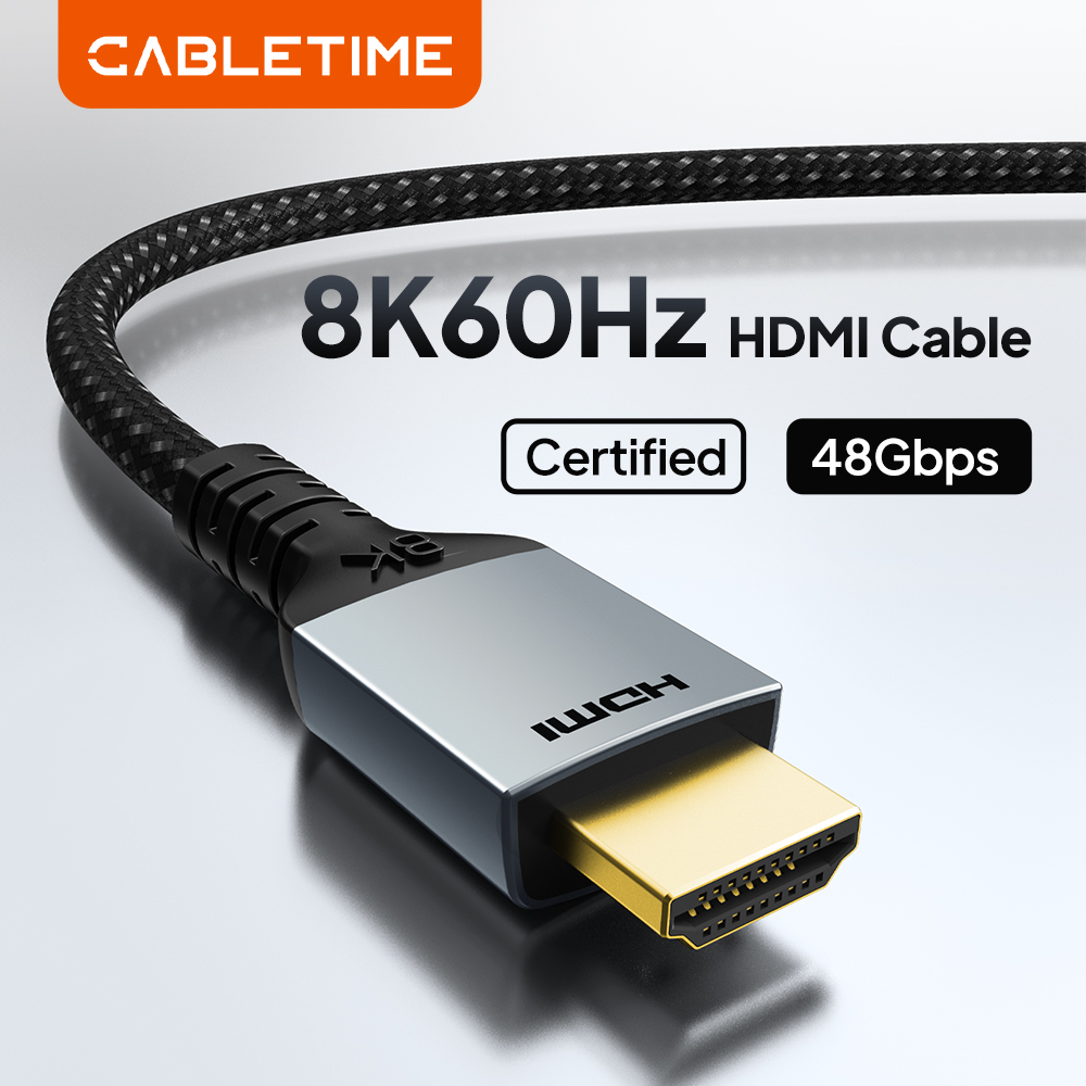 Hdmi Cable 2.1 - CABLETIME HDMI2.1 Cable Ultra High-speed 8K