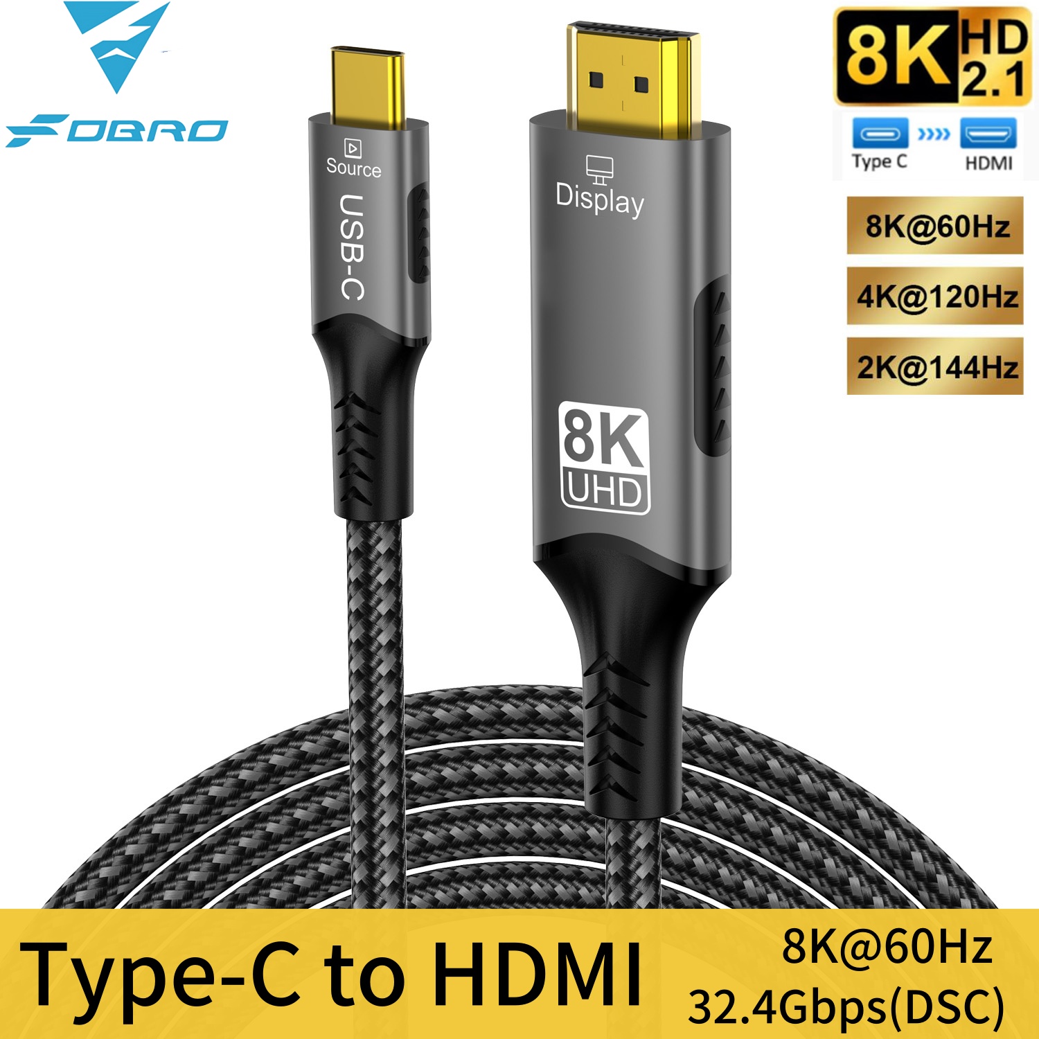 8K Type C to HDMI 2.1 Cable 32 - Hdmi Cable 2.1 review and price